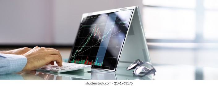 Stock Broker Exchange Trading App On Laptop