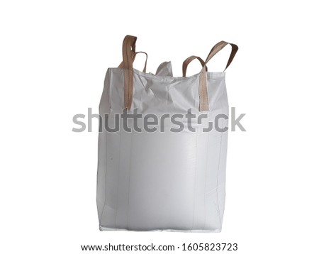 Stock Chemical fertilizer  jumbo-bag on the White Background waiting for shipment.