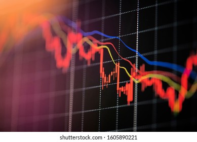 Stock crash market exchange loss trading graph analysis investment indicator business graph charts of financial digital background down stock crisis red price in down trend chart fall
