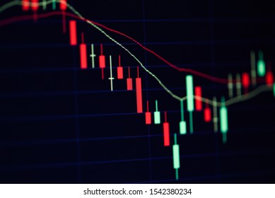 Stock Crisis Red Price Drop Down Chart Fall / Stock Market Graph Analysis Or Forex Graph Business And Finance Crash Money Losing Moving Economic Investment Loss 