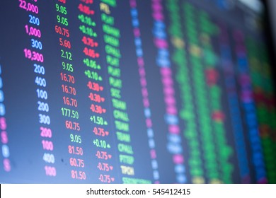 Stock Exchange Board Background - Shutterstock ID 545412415