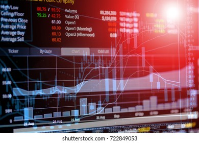 Stock Exchange Graph Chart Analysis Global Stock Photo 723938407 ...