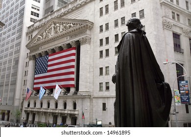 Stock Exchange In New YOrk, Wallstreet, USA