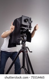 stock image of the large  format cemera