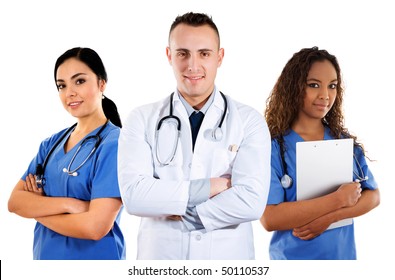 Stock Image Medical Team Over White Stock Photo 50110537 | Shutterstock