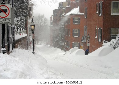Stock image of a snowing winter at Boston, Massachusetts, USA 