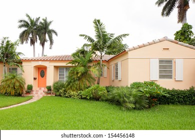 Stock Image Of A South Florida Single Family House