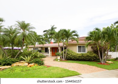 Stock Image Of A South Florida Single Family House