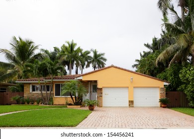 Stock Image Of A South Florida Single Family House