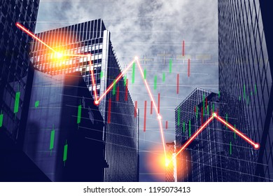 Stock Index Growth Shown Graph Chart Stock Photo 1195073413 | Shutterstock