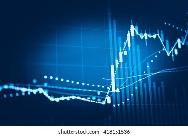 Stock Market Trading Graph Candlestick Chart Stock Photo 1676637874 ...