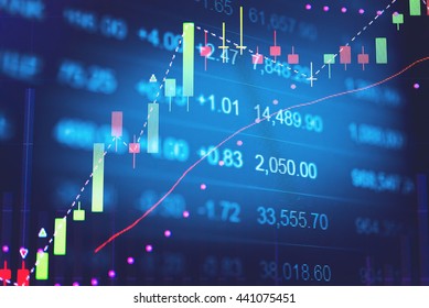 Stock Market Chart Which Represented By Stock Photo 441075451 ...