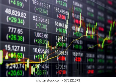 Stock market chart,Stock market data on LED display concept. - Shutterstock ID 573121573