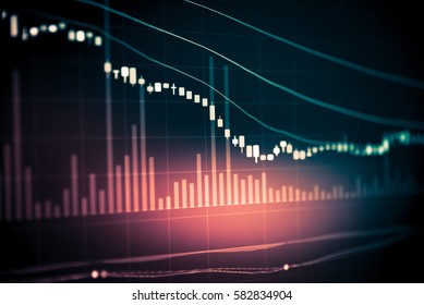 Stock market data on LED display concept.a large display of daily stock price and quotation.