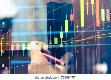 Stock market data on LED display concept which including of a large display of daily market price and quotation.