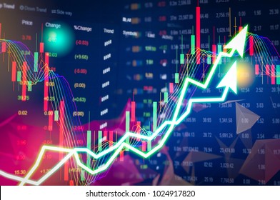 Stock Market Digital Graph Chart On Stock Photo 1024917820 | Shutterstock