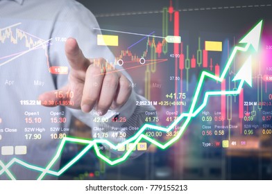 Stock Market Digital Graph Chart On Stock Photo (Edit Now) 1024257475