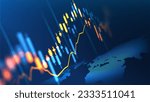 Stock market or forex trading graph in futuristic concept suitable for financial investment or Economic trends business idea and all art work design. Abstract finance background