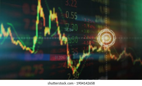 Stock Market Or Forex Trading Graph In Graphic Concept, Abstract Finance Background