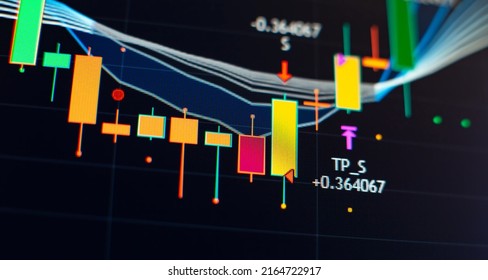 Stock Market Or Forex Trading Graph And Stock Exchange, Summary Chart, Economy Trends Background. Abstract Finance Background For Business