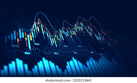 Stock market or forex trading graph in futuristic concept suitable for financial investment or Economic trends business idea and all art work design. Abstract finance background