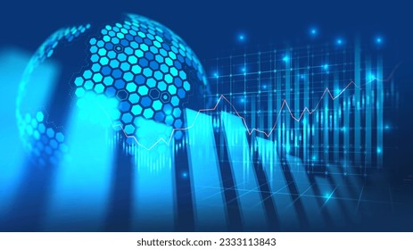 Stock market or forex trading graph in futuristic concept suitable for financial investment or Economic trends business idea and all art work design. Abstract finance background
