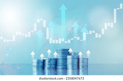 Stock market or forex trading graph and candlestick chart suitable for financial investment concept. Economy trends background for business idea and all art work design - Powered by Shutterstock