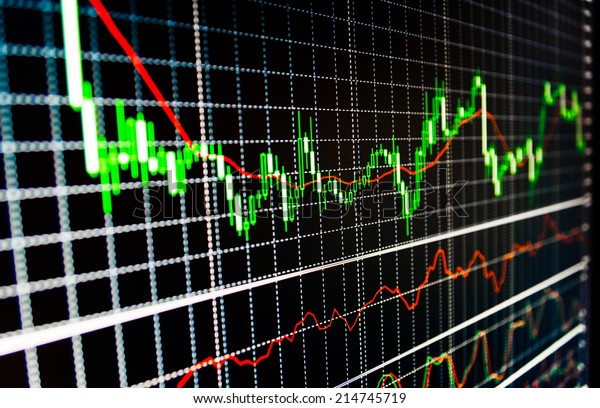 Stock Market Graph Bar Chart Stock Stock Photo Edit Now 214745719 - 