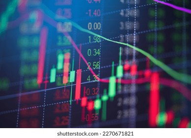 Stock market graph trading analysis investment financial, stock exchange financial or forex graph stock chart graph business crisis crash loss and grow up gain and profits win up trend growth money - Shutterstock ID 2270671821