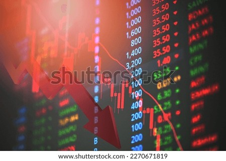 Stock market graph trading analysis investment financial, stock exchange financial or forex graph stock chart graph business crisis crash loss and grow up gain and profits win up trend growth money