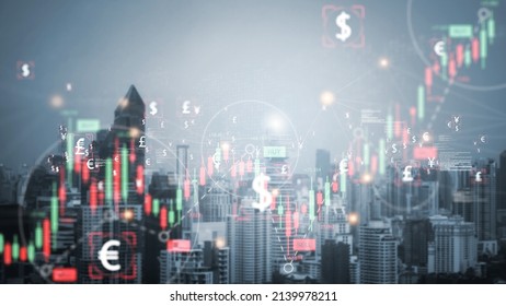 stock market growth chart Business and Finance, Economic Graphs with Diagrams Business investment and stock trading, financial investment business analysis and global economic outlook. - Shutterstock ID 2139978211