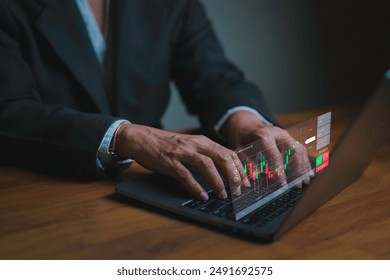 The Stock Market Investments Funds and Digital Assets. businesswoman analyzing forex trading graph financial data and business finance technology investment concept. - Powered by Shutterstock