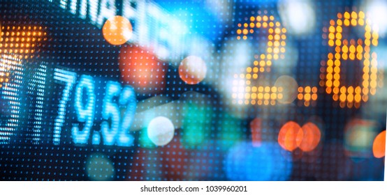 Stock Market Numbers Display In The City