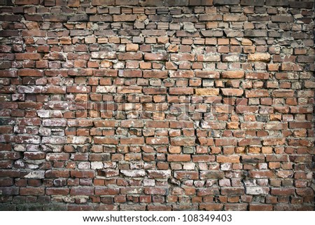 Stock Photo: Background of brick wall texture. Old brick wall as background