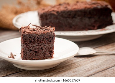 Stock photo of Dark Chocolate sponge cake 
