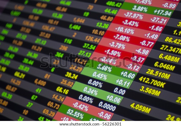 Stock Ticker Board Stock Exchange Shallow: стоковые изображения в HD и милл...