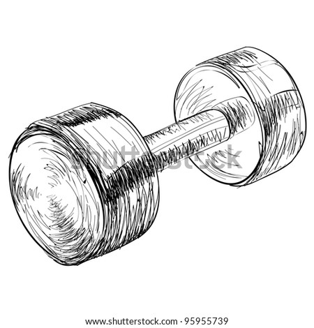 Гиря и гантеля рисунок