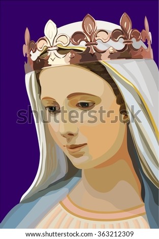Virgin Mary Queen Of Heaven Mary Mother Of God Symbol, Crown, Jewelry, Acce...