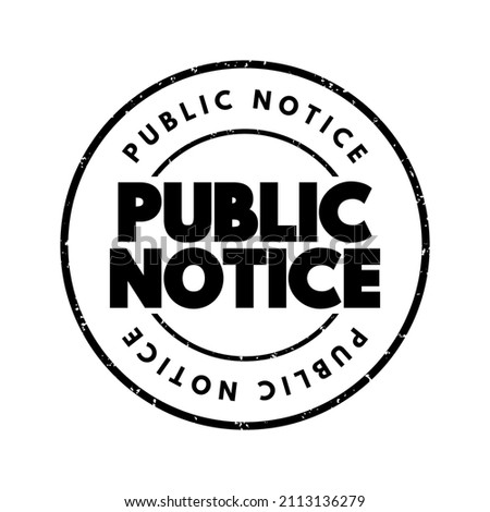 Public notice