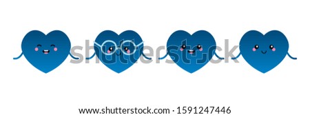 Corazones azules emoji