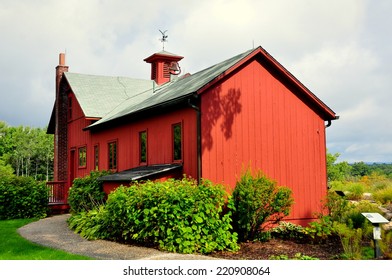 Stockbridge, Massachusetts - September 16, 2014:  Norman Rockwell's Studio With Cupola And Weather Vane At The Norman Rockwell Museum  *