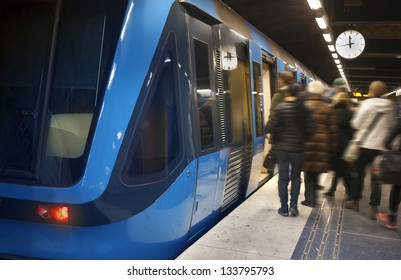 Stockholm Metro Train Station