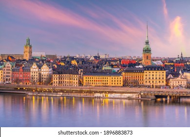 Stockholm old town city skyline, cityscape of Sweden at sunset - Shutterstock ID 1896883873