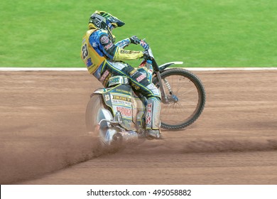 STOCKHOLM - SEPT 24, 2016: Closeup Of Chris Holder (AUS) At Stockholm FIM Speedway Grand Prix At Friends Arena In Stockholm.