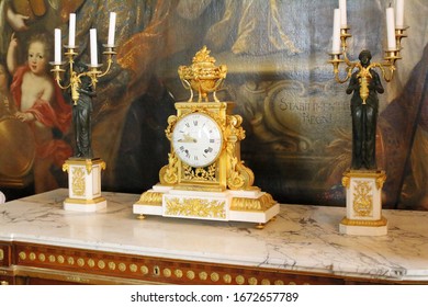 Stockholm, Sweden - 07/10/2019: Interior Of Drottningholm Castle, Residence Of The Swedish Royal Family