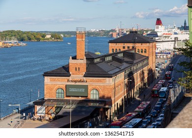 Stockholm, Sweden - August 23 2016: Fotografiska (The Swedish Museum Of Photography), A Centre For Contemporary Photography In The Södermalm District Of Stockholm, Located In A Former Customs House