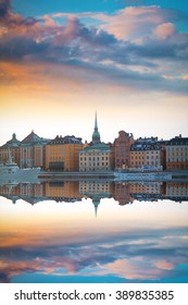 Stockholm, Sweden Cityscape From The Port.