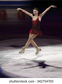 STOCKHOLM, SWEDEN - FEBRUARY 1, 2015: Elizaveta TUKTAMYSHEVA Of Russia Performs During The Exhibition Gala At ISU European Figure Skating Championship In Globen Arena.