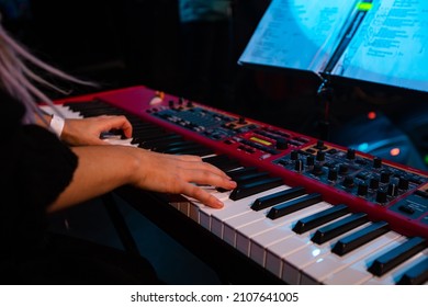 Stockholm, Sweden - January 9, 2022: Nord Stage 2 EX Keyboard - Shutterstock ID 2107641005