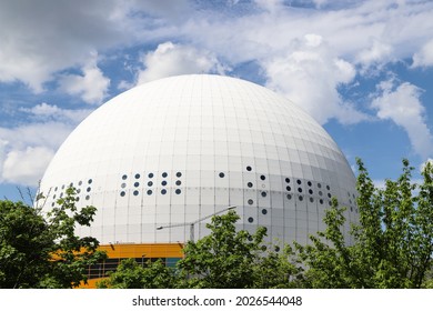 STOCKHOLM, SWEDEN - JUNE 10, 2021: View Of Globen (Avicii Arena) In Stockholm, Sweden